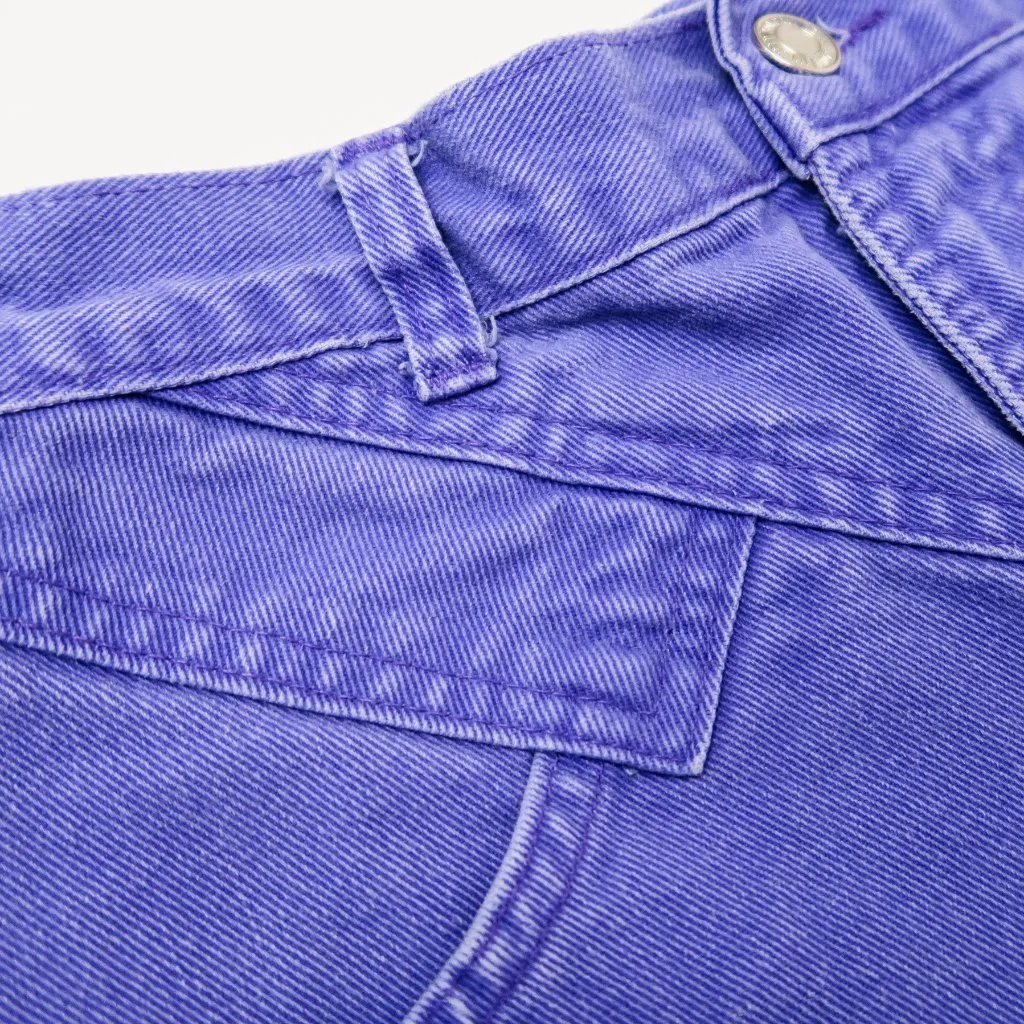 Vintage 80s Ozark Mountain Purple Denim Shorts Size 24 - Image 5