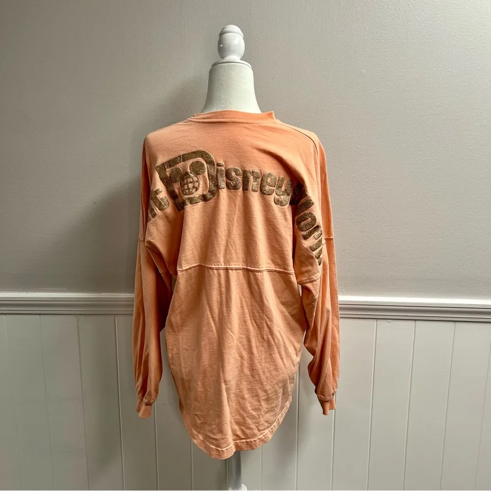 Walt Disney World Parks WDW Rose Gold Glitter Long Sleeve Spirit Jersey Small S - Image 11