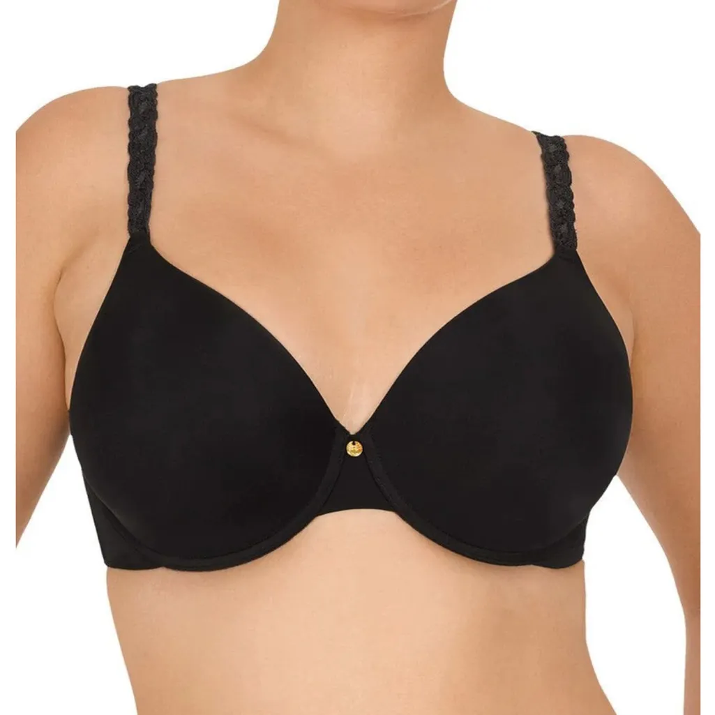 Natori‎ Pure Luxe Custom Coverage Contour Underwire Bra Black 32G (DDDD) - Image 2