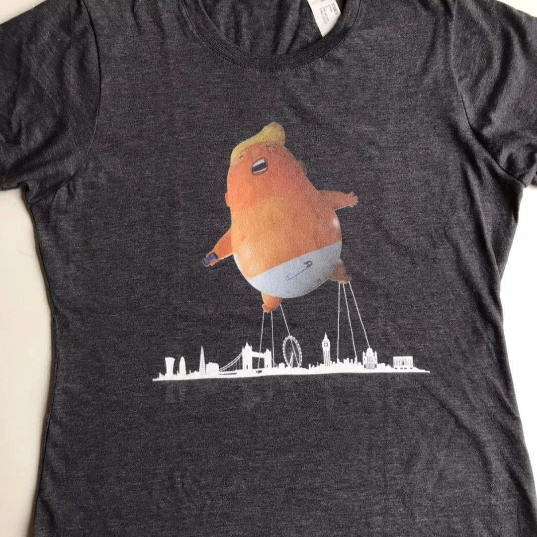 Funny Trump Tee Shirt Gray Size M - Image 3