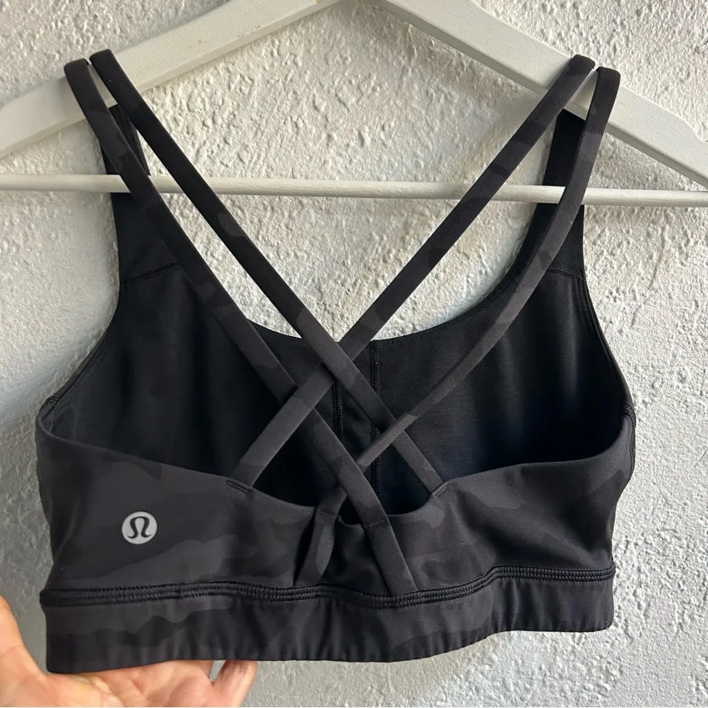 Lululemon Black Camouflage Sports Bra - Image 5