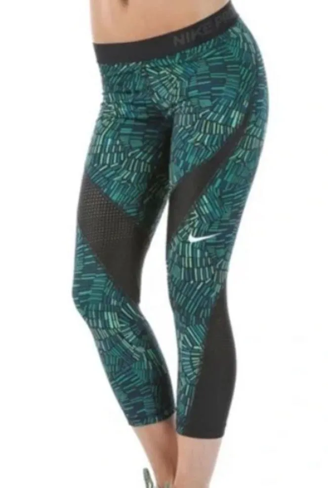 Nike pro leggings Nike Pro hypercool tidal cropped leggings XS green workout​​ - Image 9