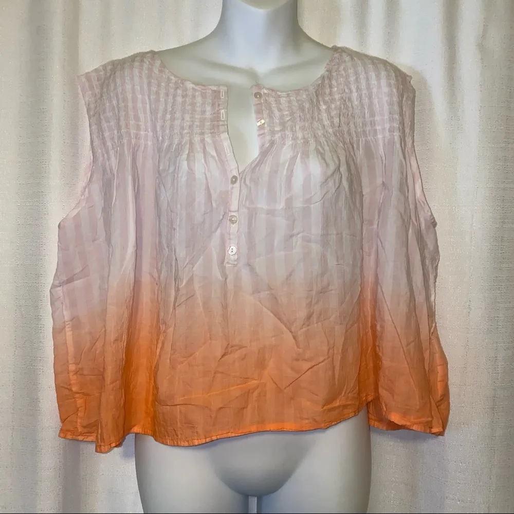 FREE PEOPLE LITTLE BIT OF SOMETHING OMBRE TOP size XS 🆕 - Image 9