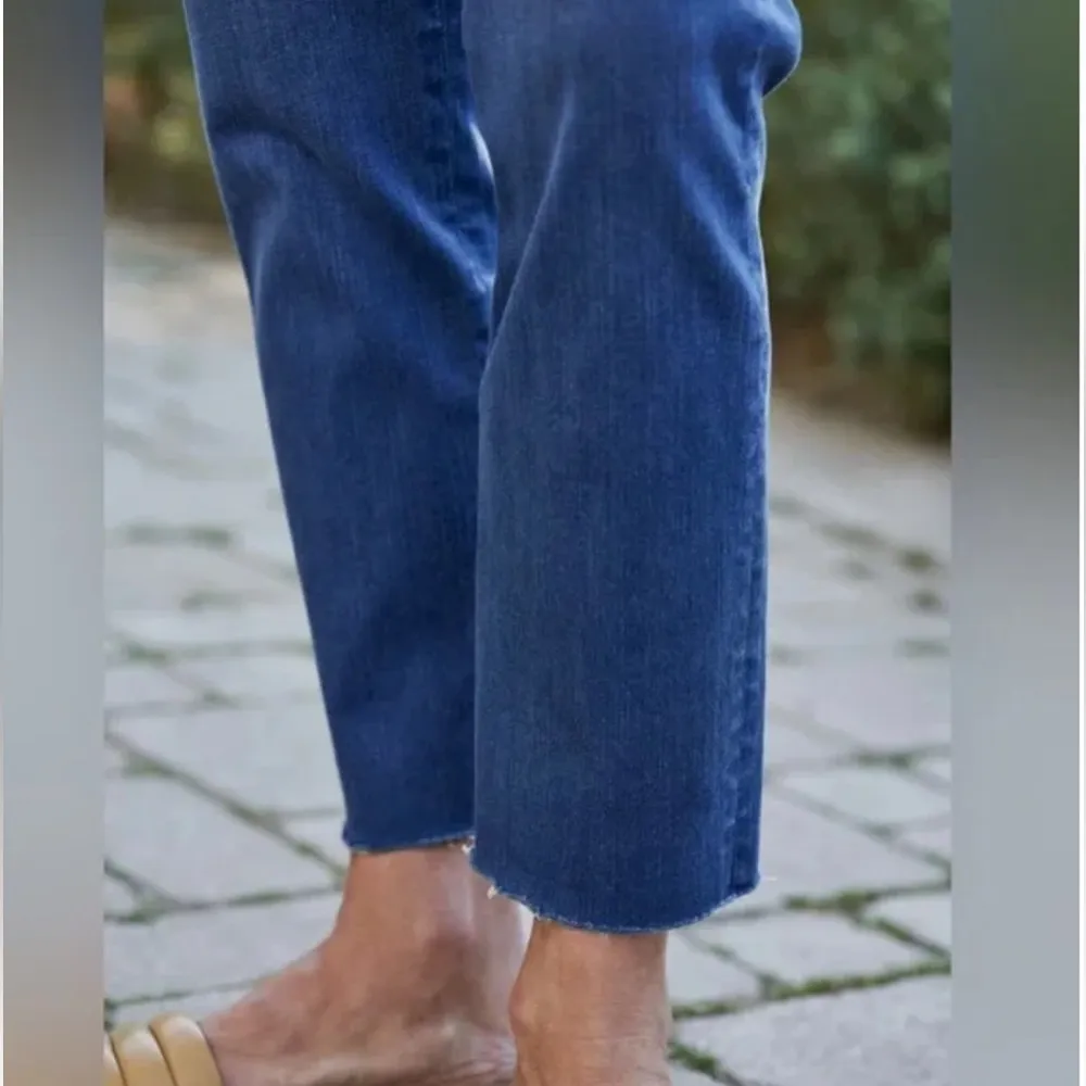 Womens Frank & Eileen Wicklow Italian Chino Denim Pants Raw Hem - Image 3