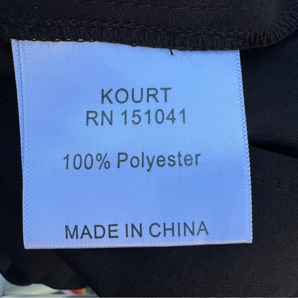 Kourt Alice Sweetheart Peplum Black Top Ruched Sleeve Structured Size S Few Moda - Image 7