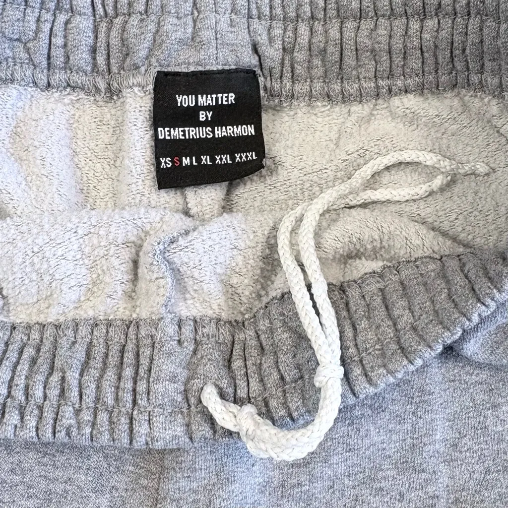 You Matter x Demetrius Harmon University Sweatpants in Gray Small - Image 10