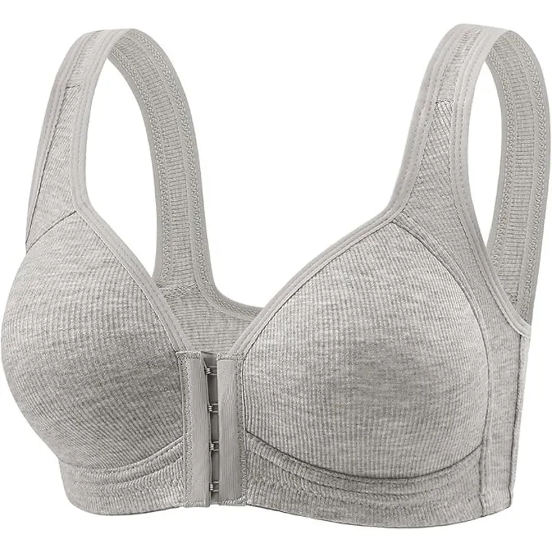 NWT ~ Set/ 4 Front Closure Wireless Seamless Ribbed Full Coverage Bras ~ LARGE - Image 5