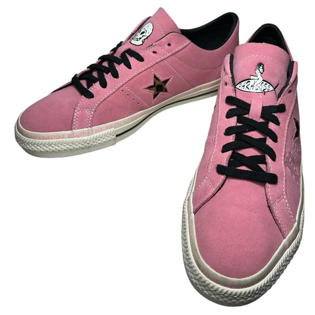 Converse One Star Sz 11.5 Pink Suede Paradise Leopard Pro Ox Sean Pablo Sneakers - Image 3
