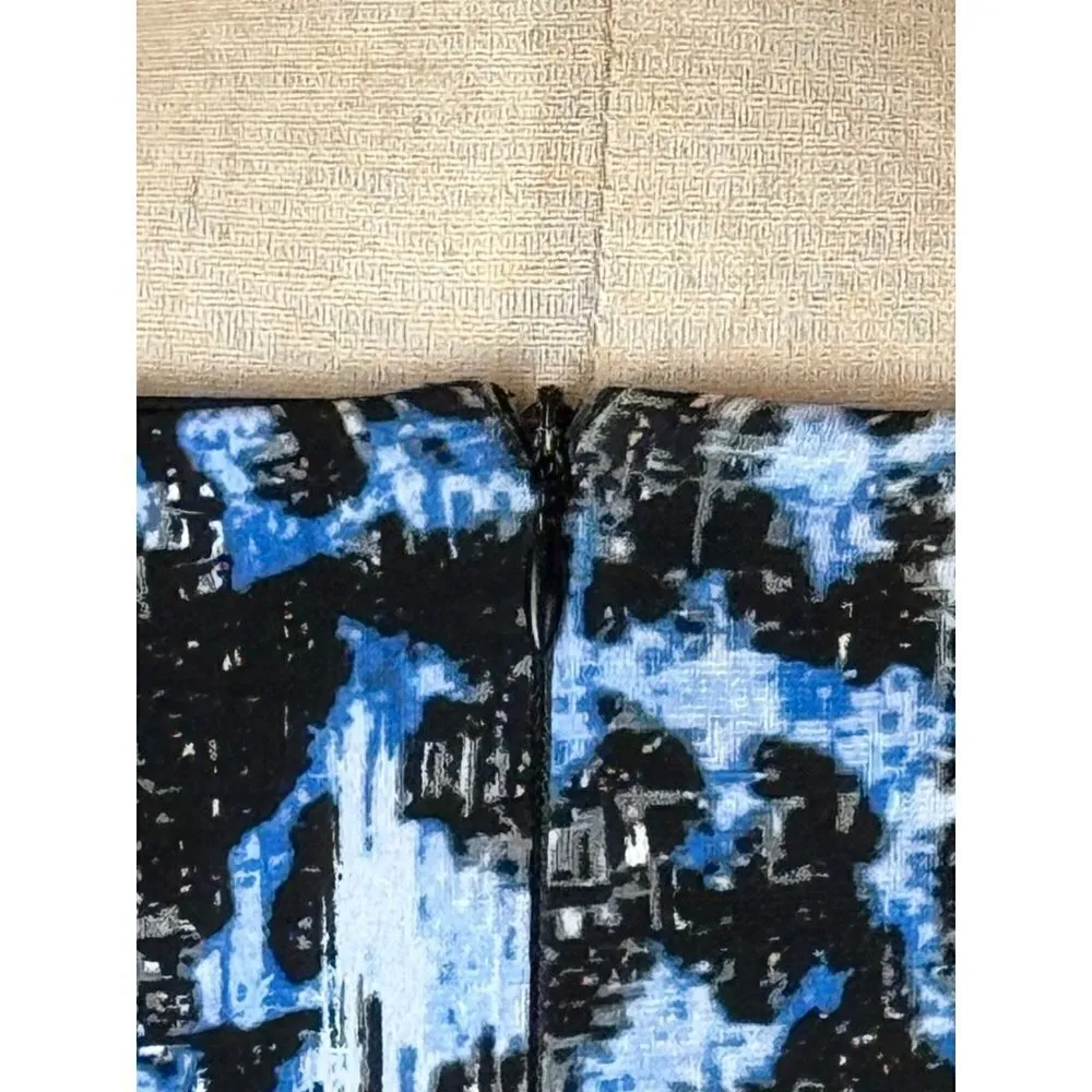 Carmen‎ Marc Valvo Boat Neck Jersey Knit Ruched Sheath Dress Size 6 - Image 7