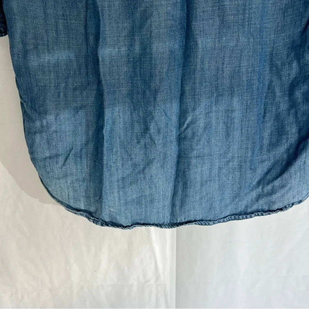 American Eagle button down chambray long sleeve shirt dress 100% Lyocell XS - Image 8