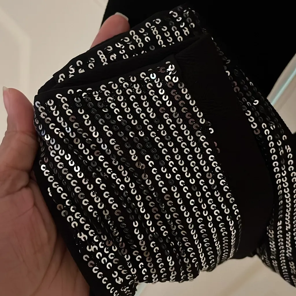 SHEIN Bae sequin leggings size M NWT Silver Size M - Image 7