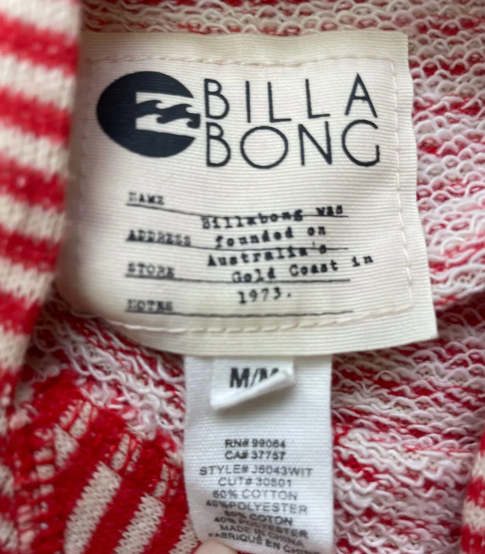 Red & White Striped Pullover Hoodie NWT! - Image 10