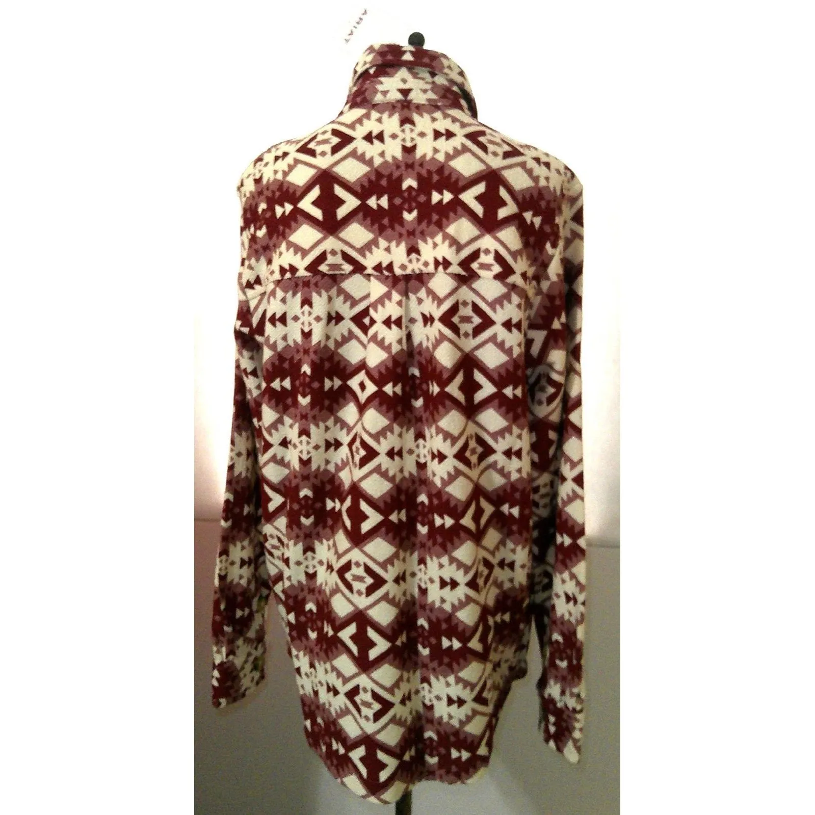 New NWT $85 Womens NWT S Ariat Fillmore Shirt Jacket Red Cream White Warm Button - Image 10
