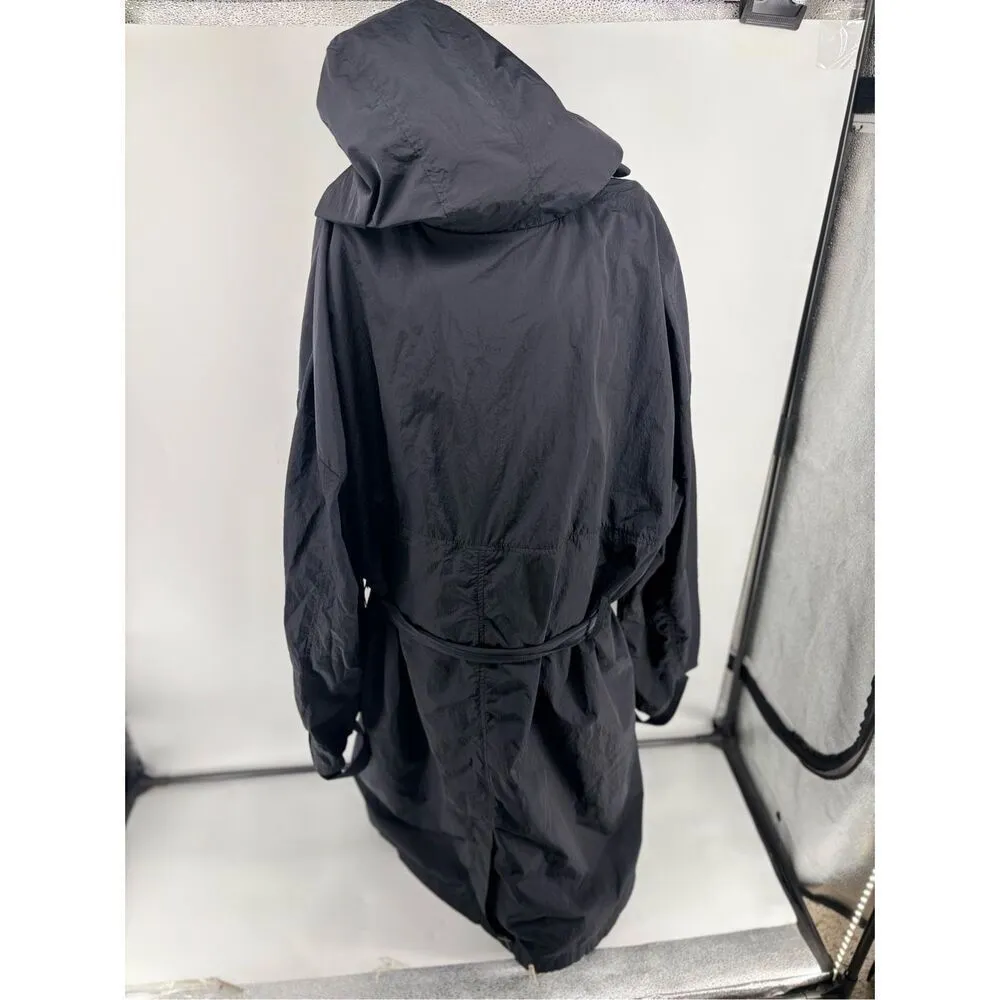 ALO Yoga Crinkle On The Move Black Trench Coat Womens Unisex Size XXL - Image 12