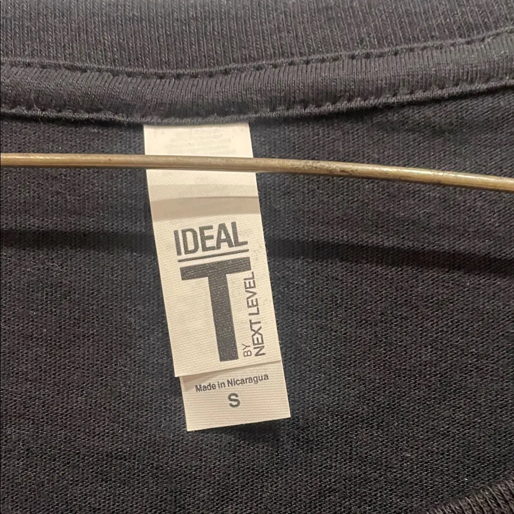 Black Graphic Tee with White Text free speech matters never worn - Image 2