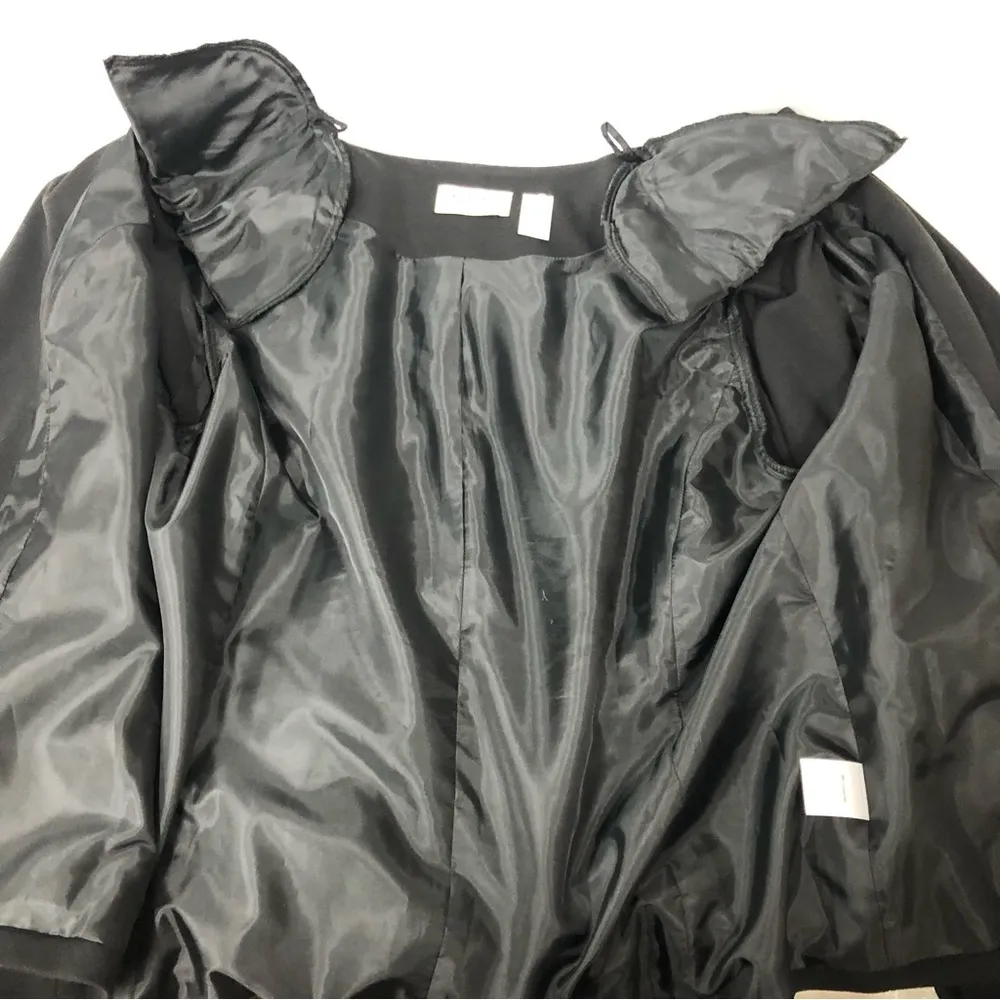 Alfred Dunner Black beaded Blazer Size 18W open front w/shoulder pads - Image 6