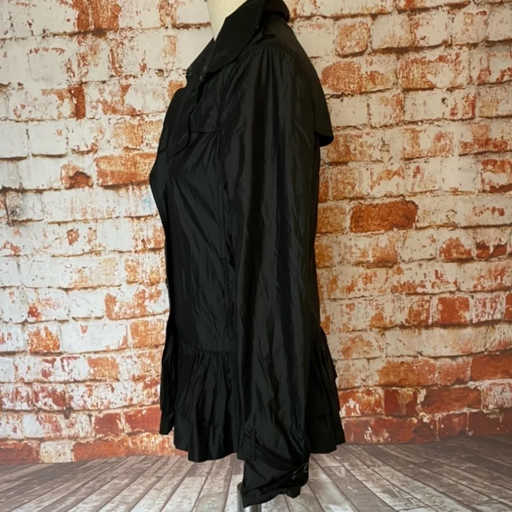 G.E.T. Equipment General Technique black ruffle hem double breasted jacket small - Image 5