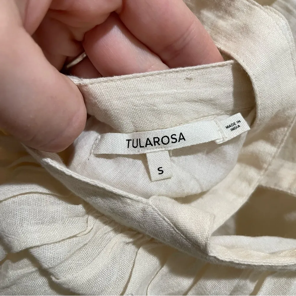 Tularosa Holden Halter Mini Dress Sleeveless Lace Trim Cream Size Small - Image 8