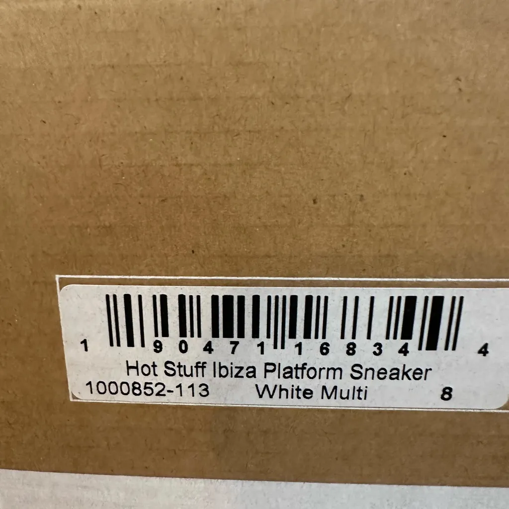 Soludos Hot Stuff Ibiza Flame Sneakers White Leather Size 8 NIB - Image 4