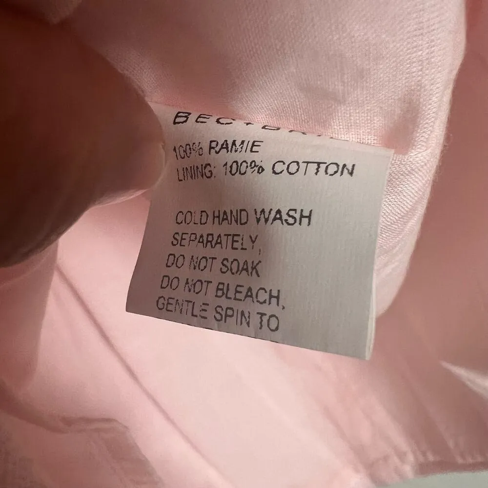 Bec + Bridge Stella Pink Ramie Fitted Sleeveless Scoop Neck Mini Dress Size 6 - Image 12