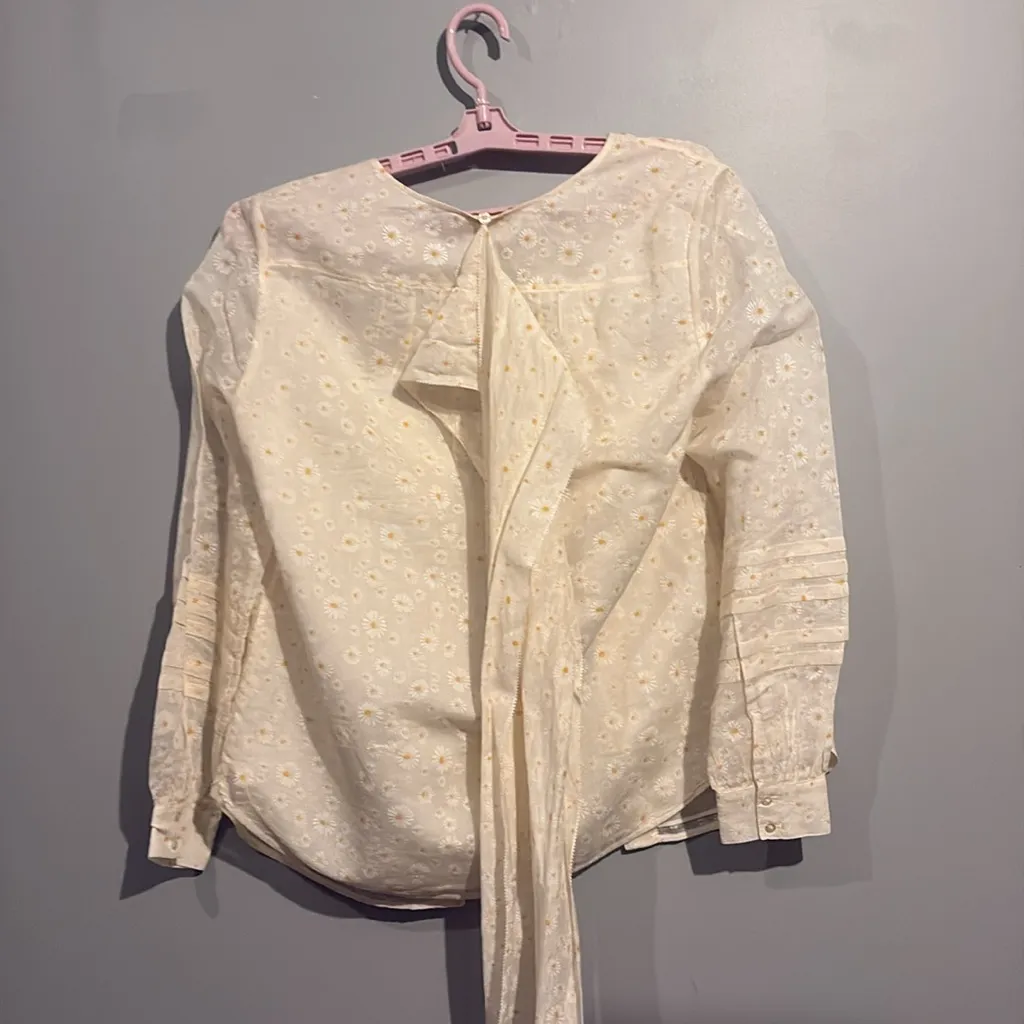 Tory Burch | Hayden Tie Neck Blouse In Daisy - Image 6