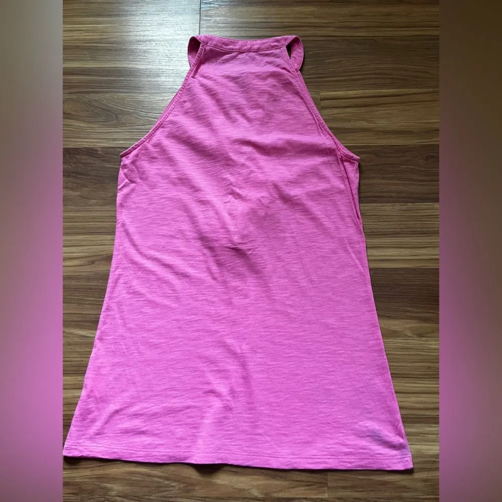 Lily Pulitzer Pink Ruffle Tank Top Pima Cotton Size S - Image 6
