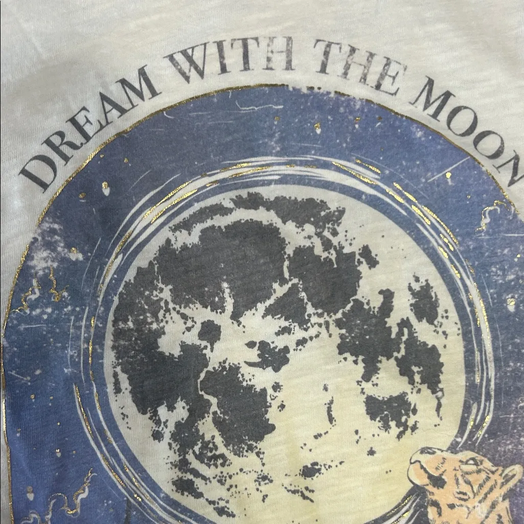 Spiritual Gangster Moon Graphic Tee - White and Purple - Image 3