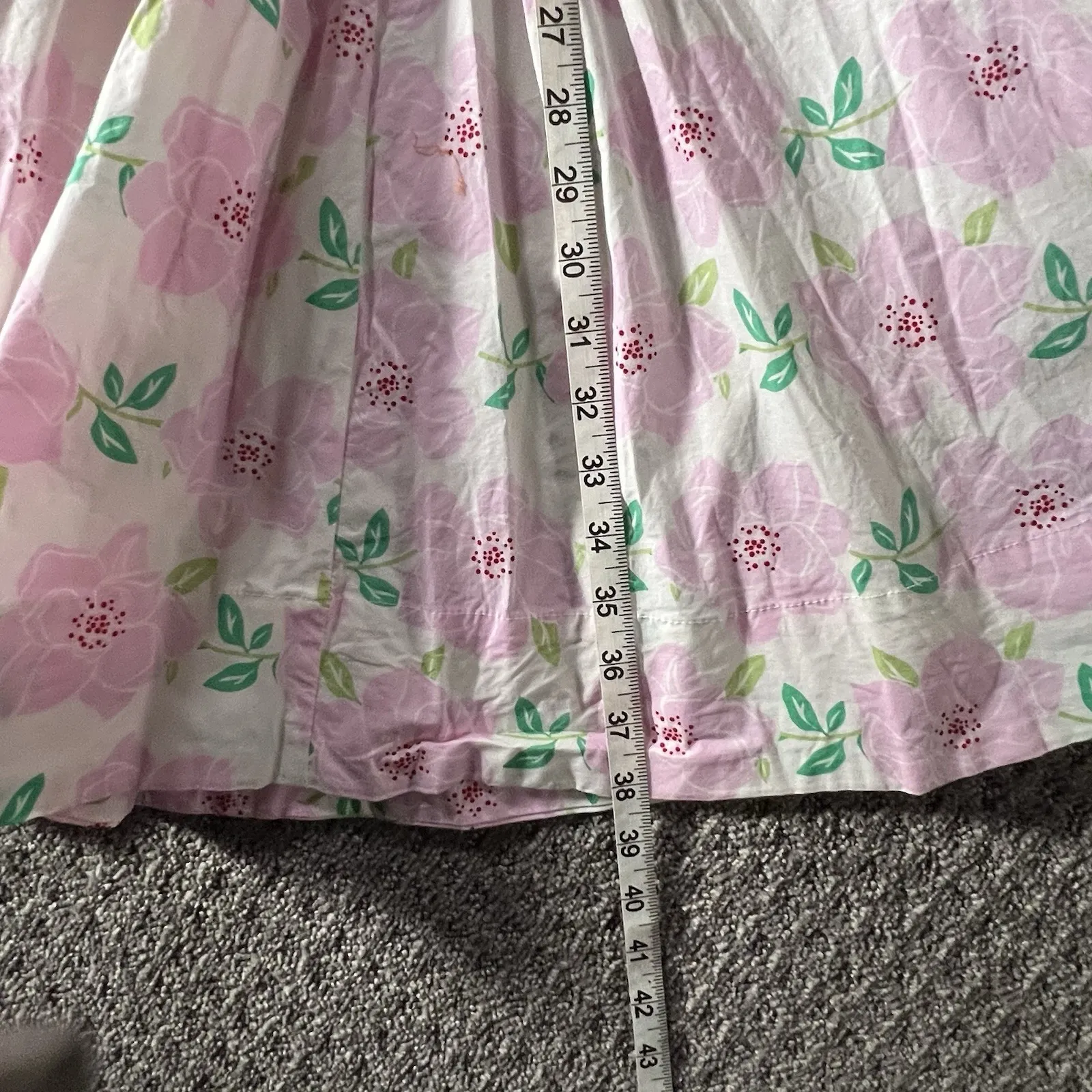 Draper James RSVP XXL Pink Floral Puff Sleeve Belted Shirt Dress  Pockets Cotton - Image 8