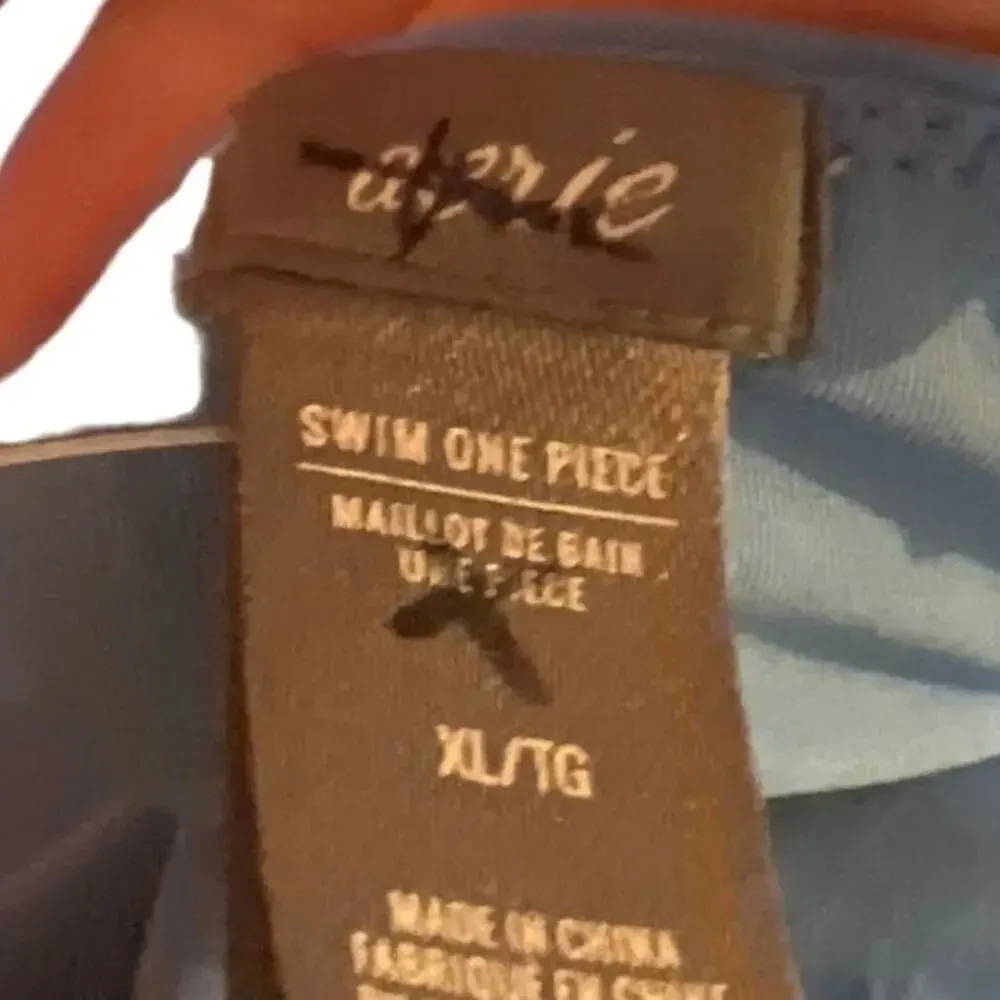 Aerie Cheekiest One Piece deep scoop swimsuit with cutouts on side XL baby blue - Image 5