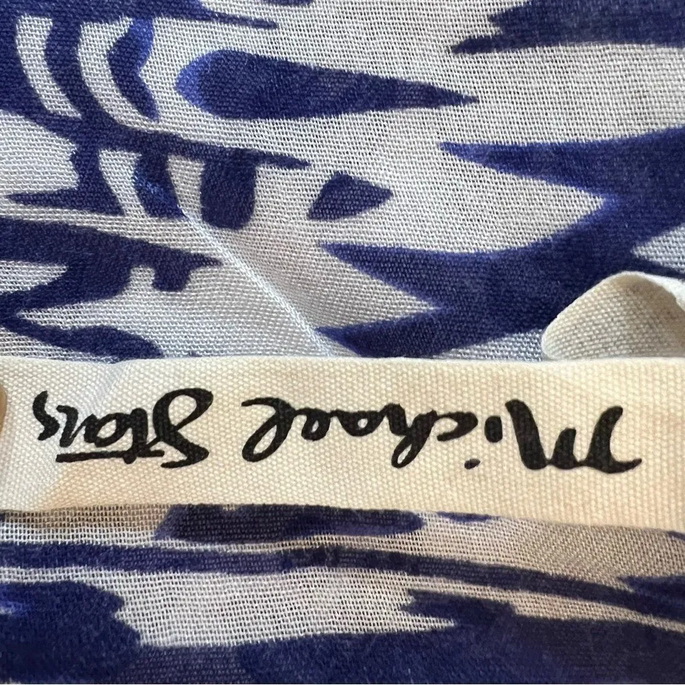 Michael Stars Blue White Kimono Cardigan Open Front Boho Lightweight Viscose - Image 7