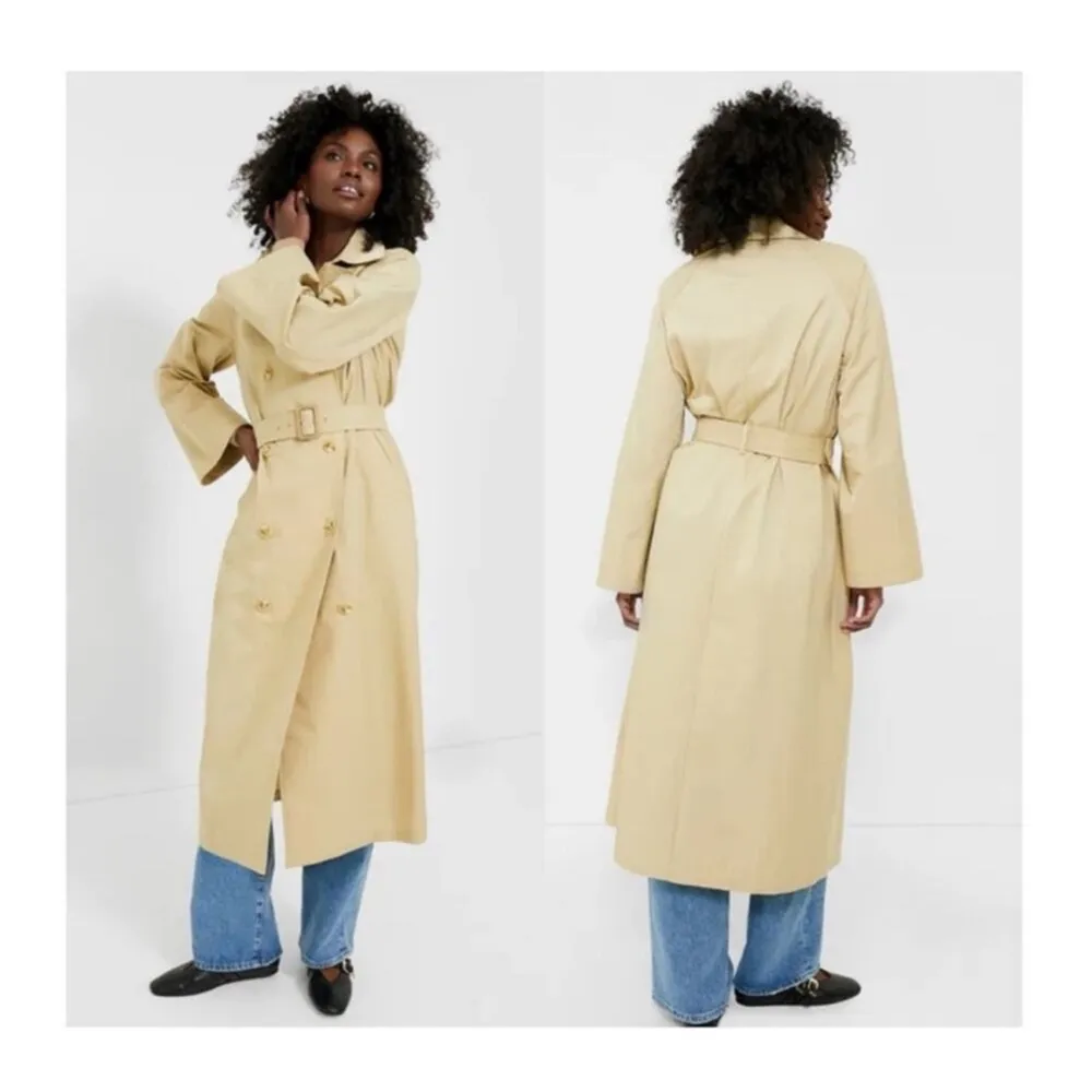 Tuckernuck Elaine Trench Coat XXL NWT Khaki Long Belted Double Breasted Classic - Image 7