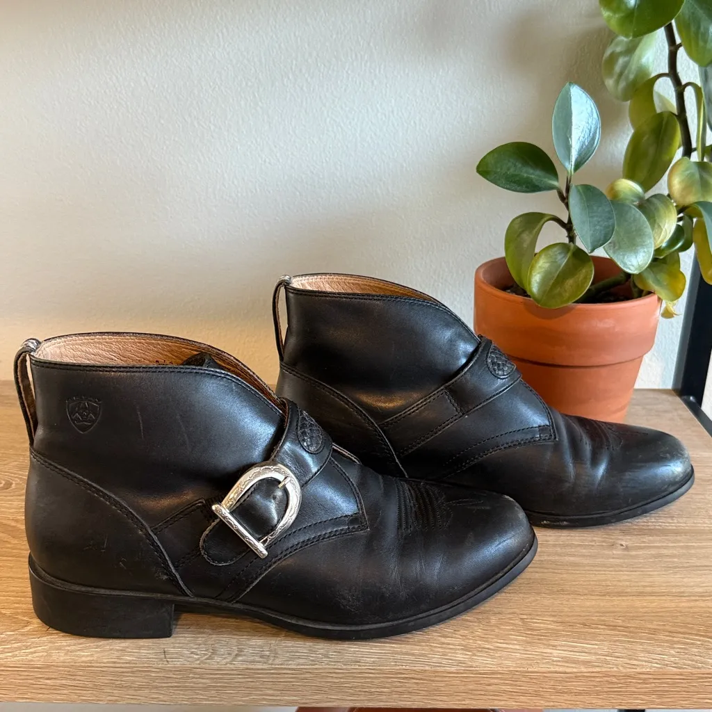 Women's Ariat Buckle Pull On Boot Bootie, 9 - Image 4