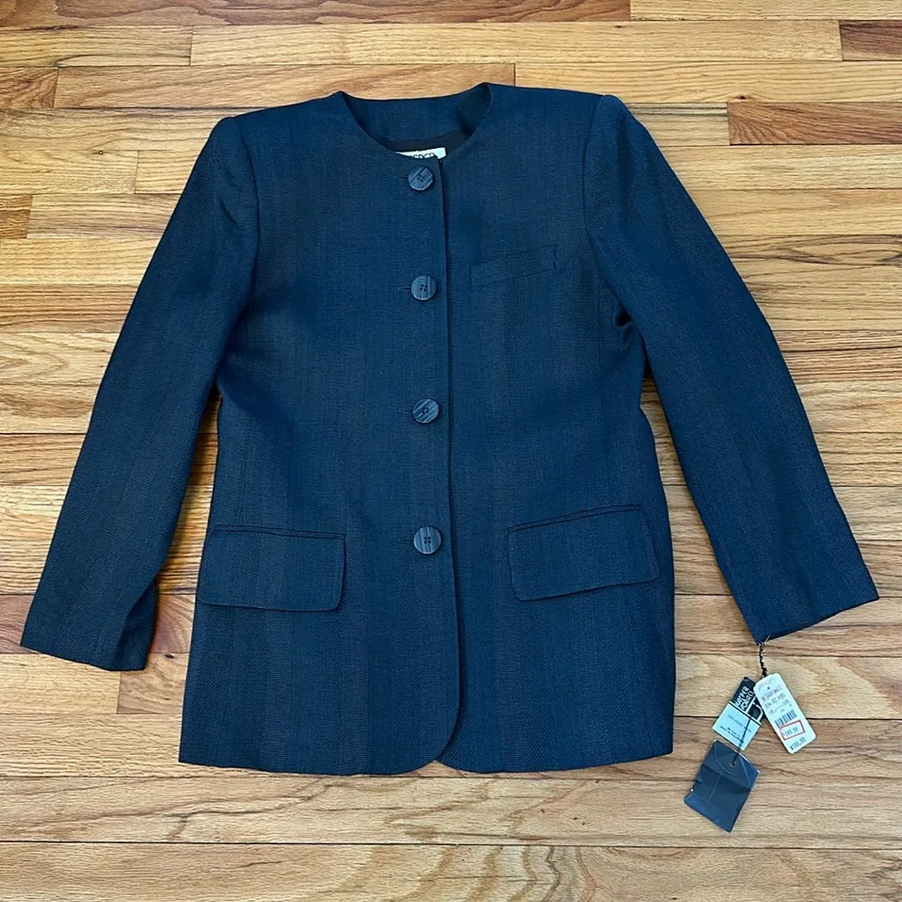 NWT Vintage 90s  for ASL Long Jacket Sz 10 - Image 4