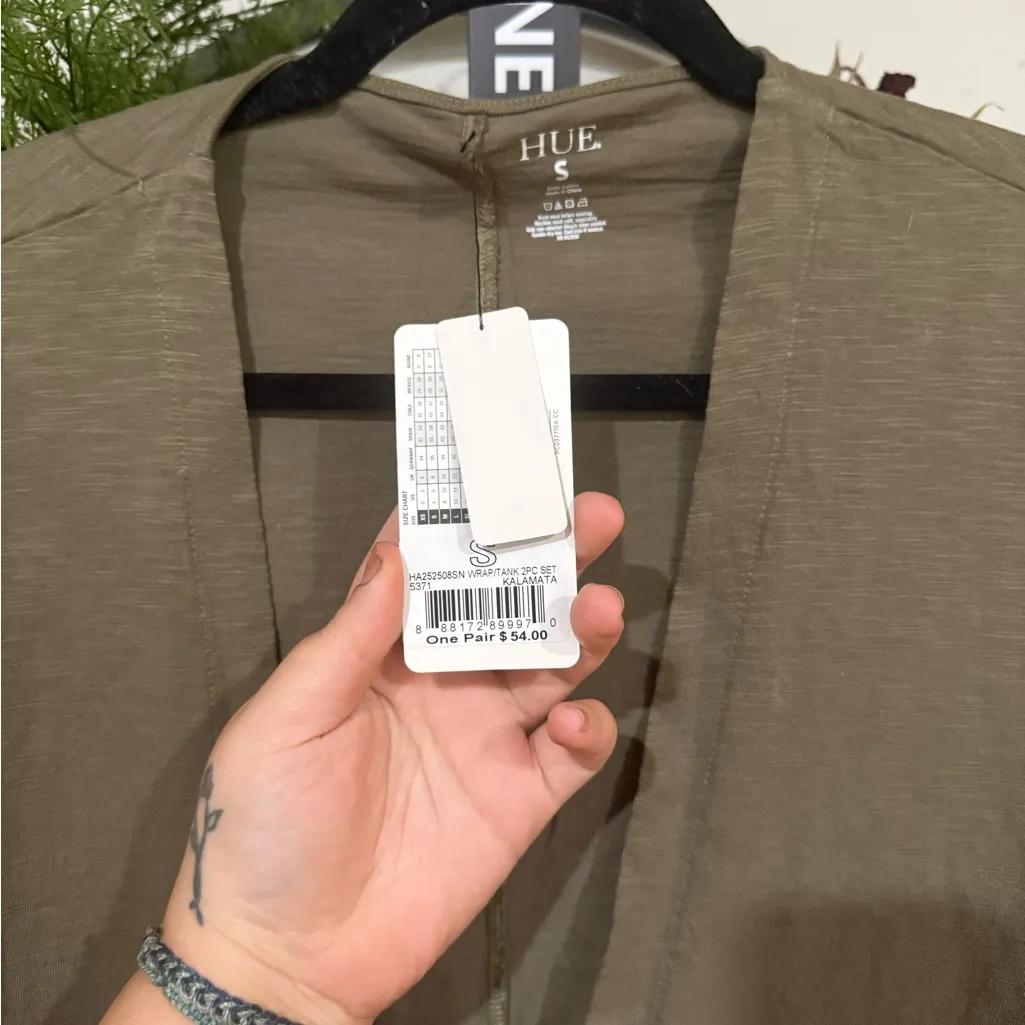 Hue  Women's  Open-Front Blouse size small - Image 5