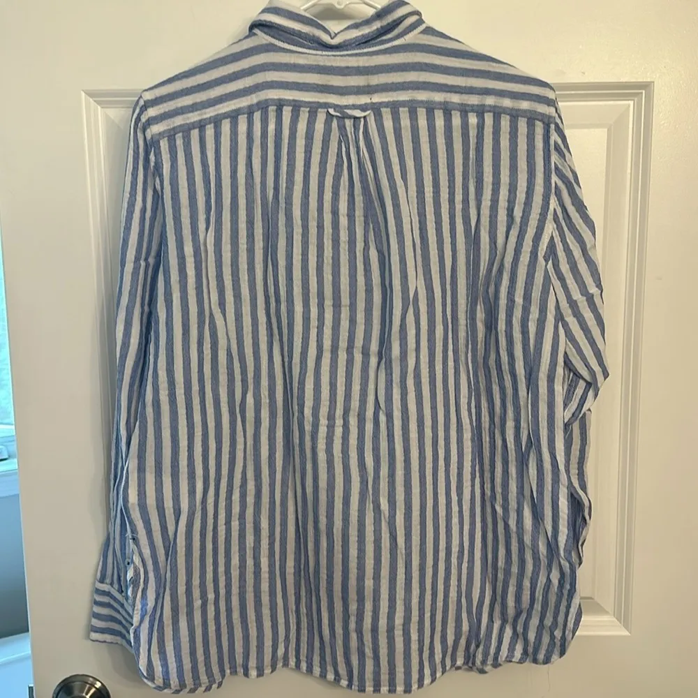 J. Crew Button-up Cotton Blouse striped - Image 4