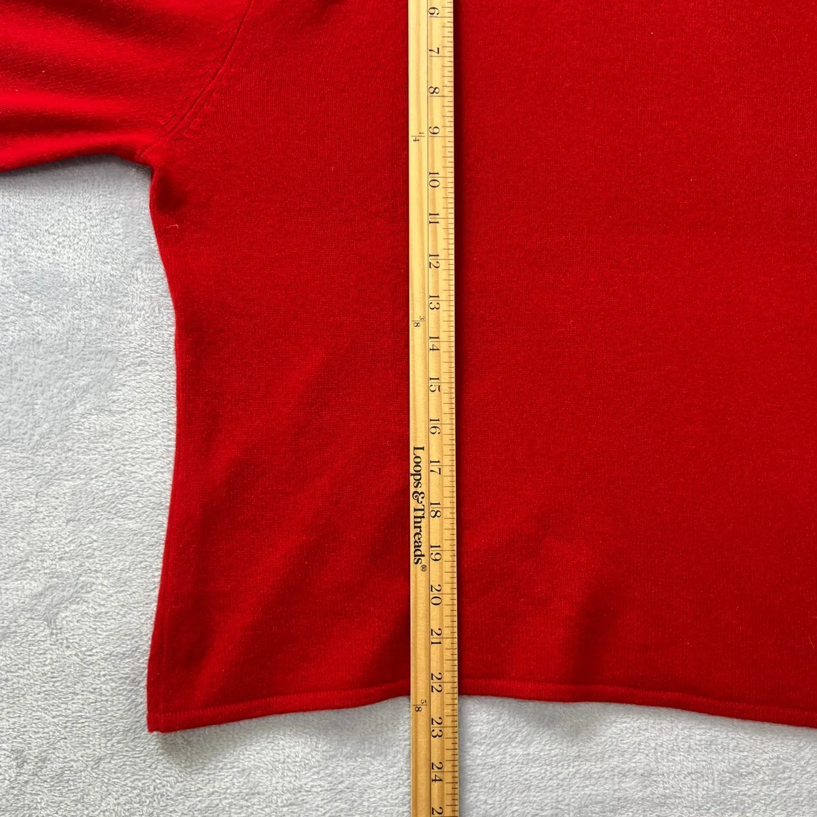 Coldwater Creek Women Medium Red 100% Cashmere Turtleneck Sweater Long Sleeve - Image 7