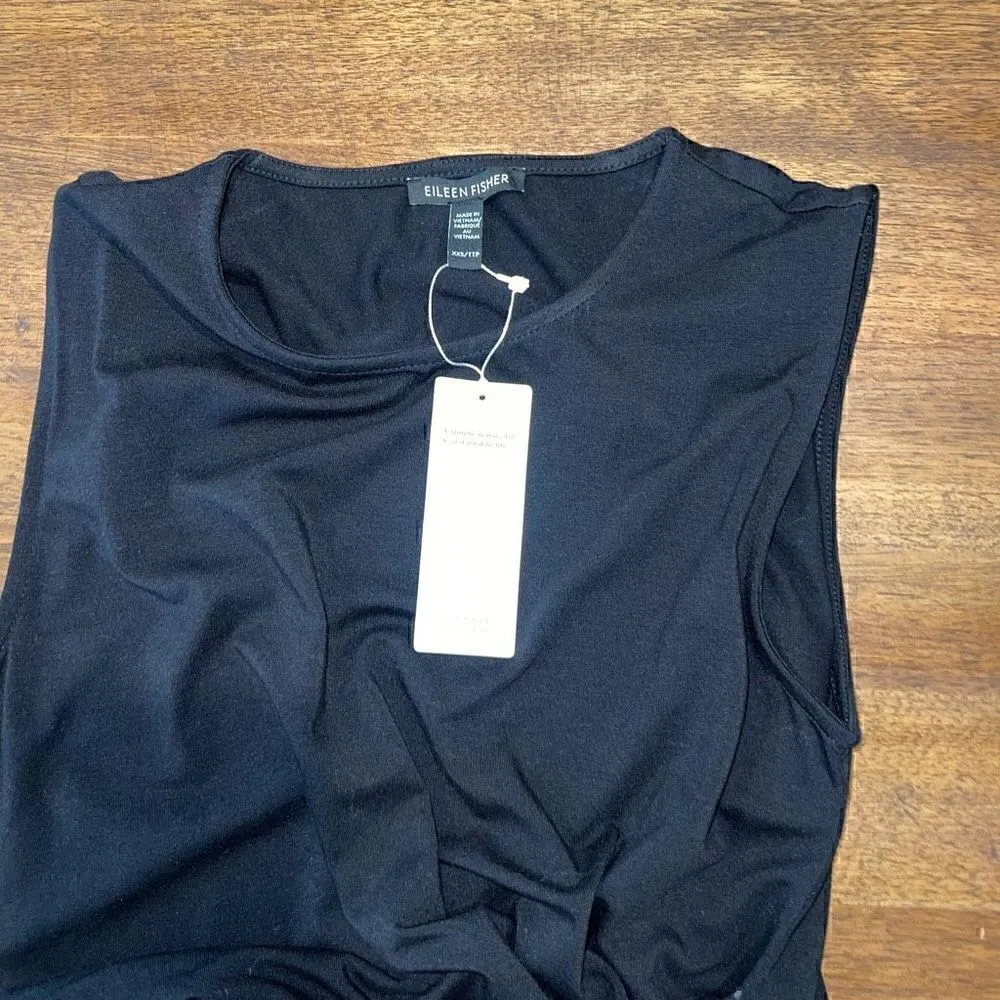 NWT Eileen Fisher Jersey Knit Tie Front Dress - Image 5