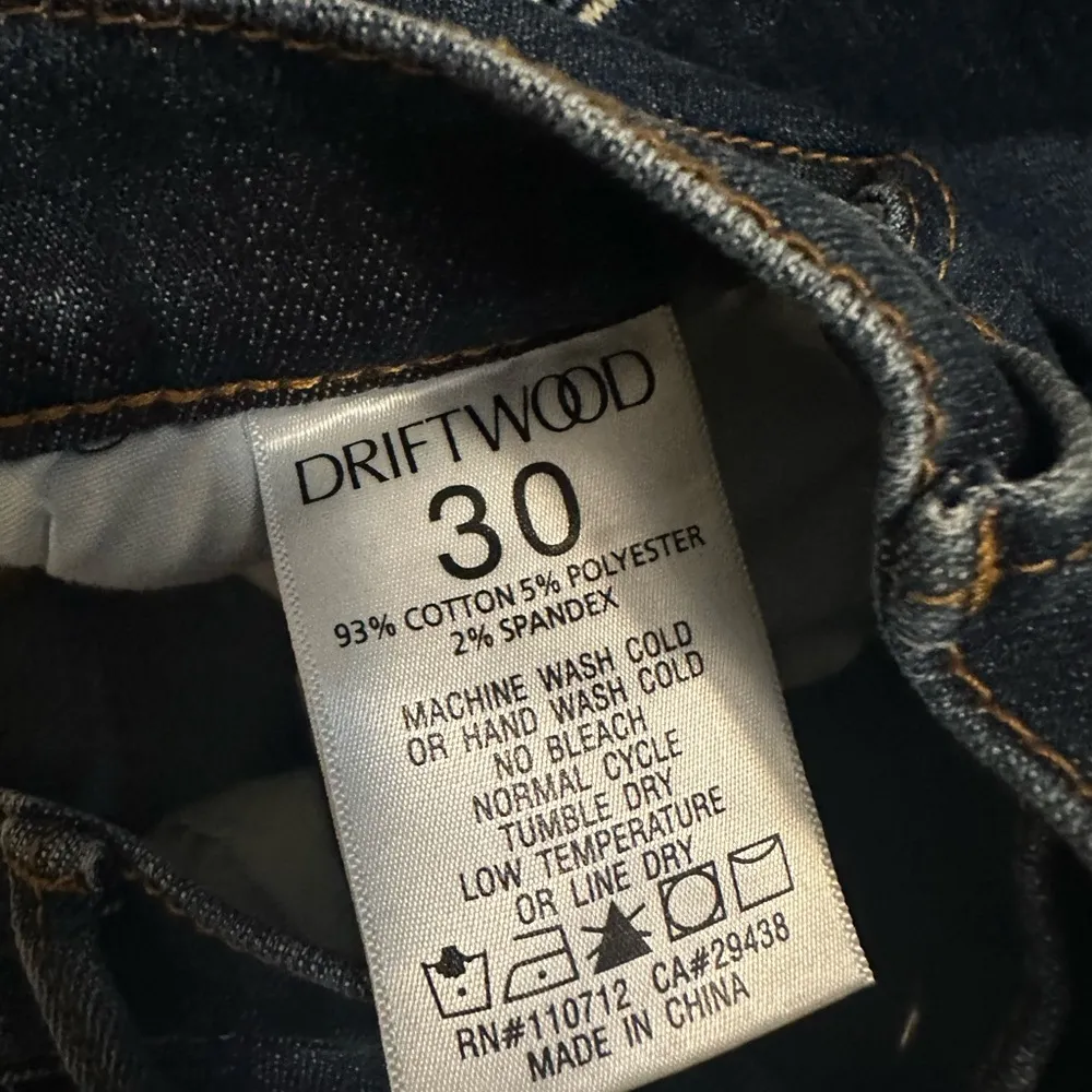 Driftwood Colette Embroidered Jeans Size 30 - Image 5