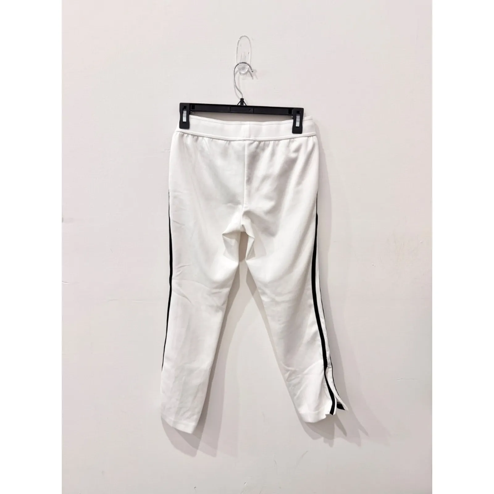 Pam & Gela Exposed Seam Striped Ankle Track Pants White Women's Size P/US 0–2 - Image 7