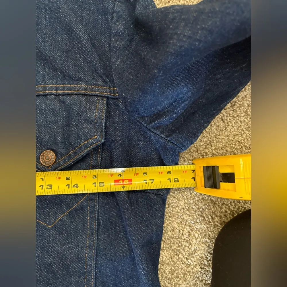 Vintage Levis 70s Orange Tab Denim Jacket Womens Medium Blue Trucker Western - Image 6