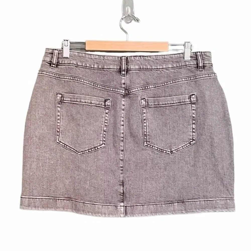 NWT Ted Baker Skirt Denim Phraya Mini Skirt Gray Wash Curvy Fit Women’s Size 16 - Image 5