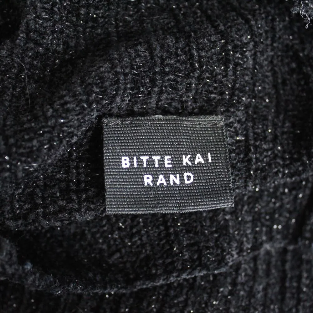 Bitte Kai Rand Shimmer Chenille Mock Neck Sweater Black 3/4 Sleeves Size Medium - Image 6