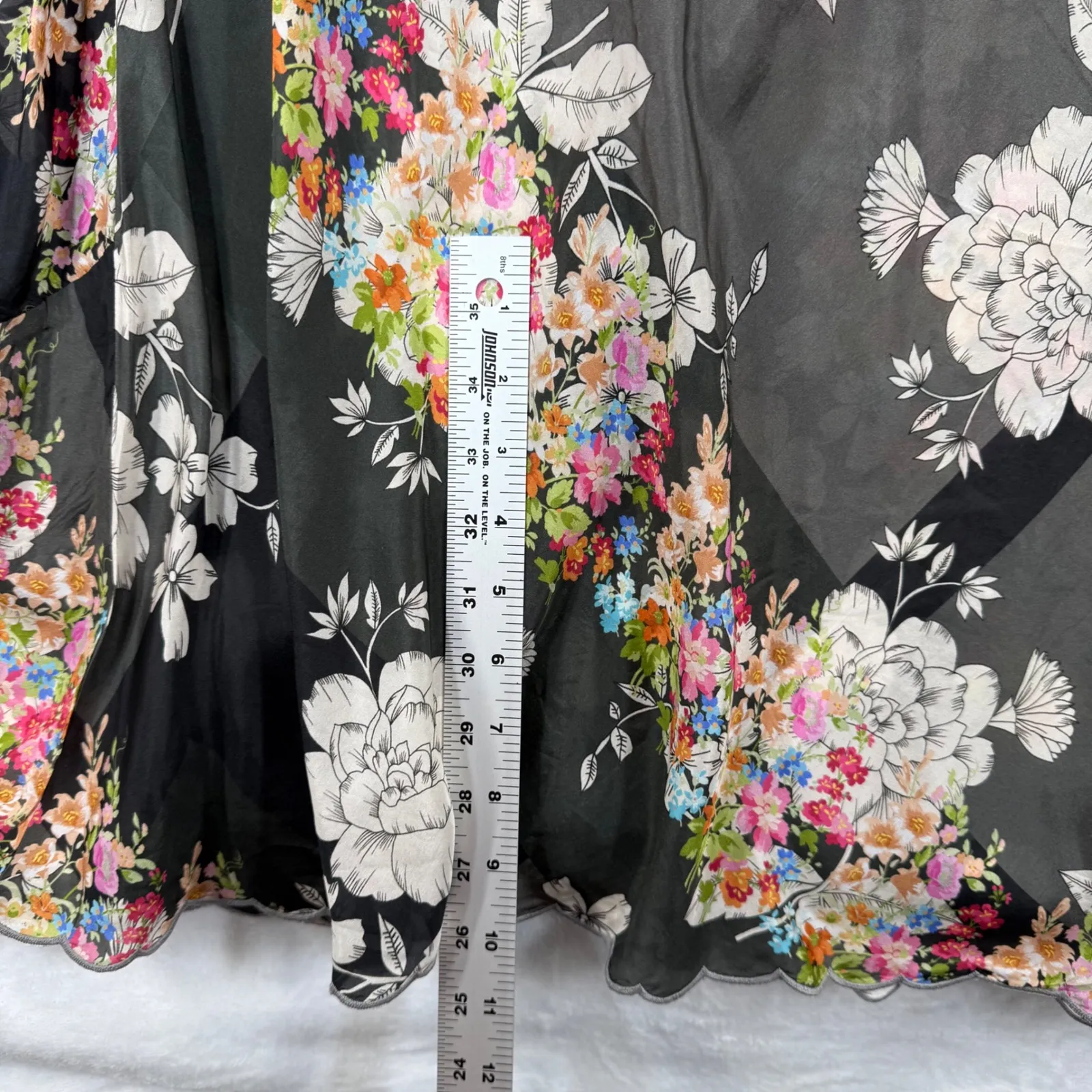 JOHNNY WAS Redland Raluca Maxi Dress Silk‎ Cotton Floral Print XX Large - Image 4