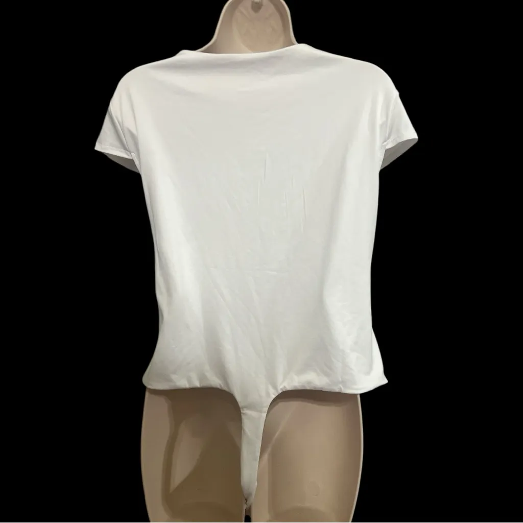 White Women's Bodysuit Size 2X - Image 2