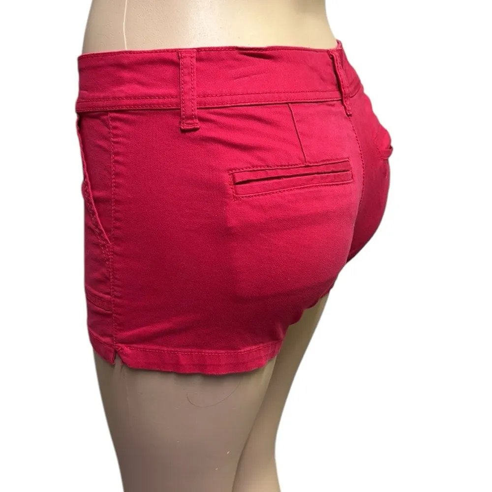 Arizona Cotton Twill Dark Pink 2 Pocket Faux Back Pocket Shorts Juniors 5 - Image 4