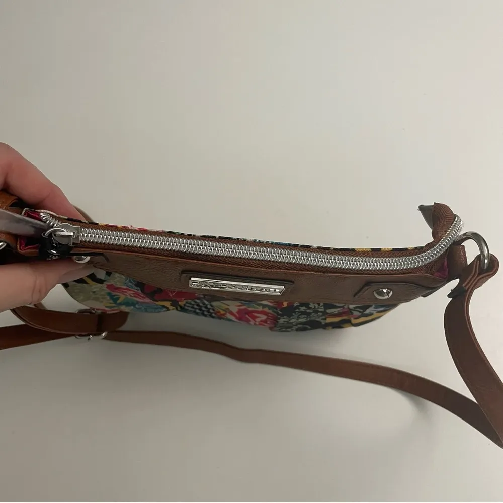 Lily Bloom Purse Crossbody Patchwork Floral Boho Bohemian Art To Wear Small - Image 14