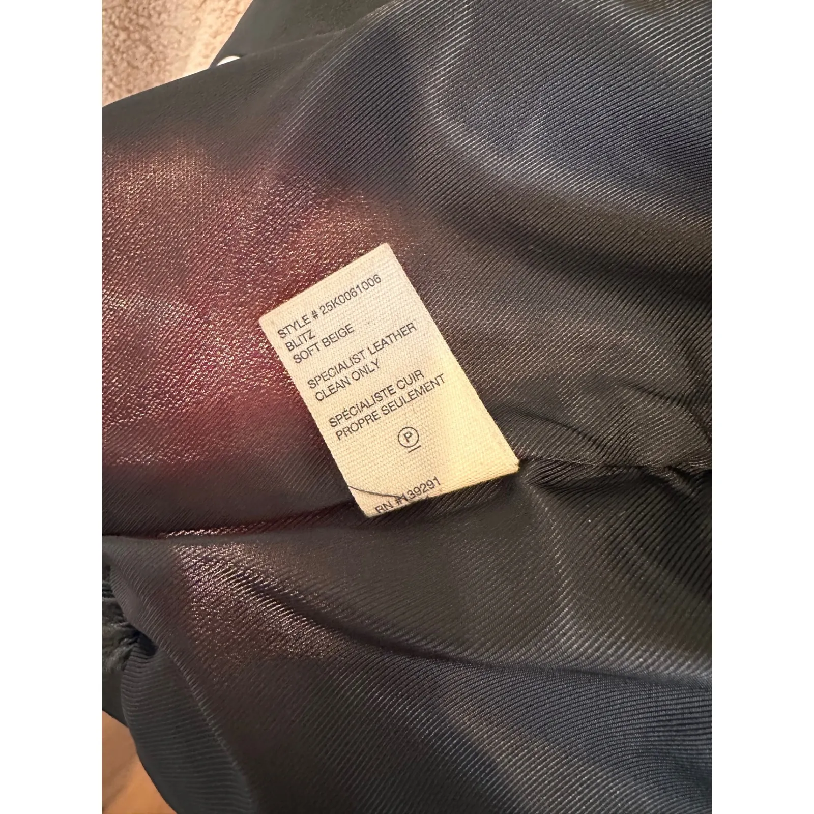 BLDWN Womens Teddy Fleece Bomber Jacket Black Faux Leather Trim Snap Front XS Tan - Image 7