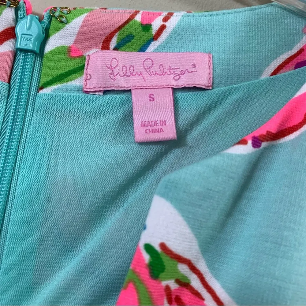 Lilly Pulitzer Briella Multi In The Vias Cocktail Pink/Blue Dress - Image 3
