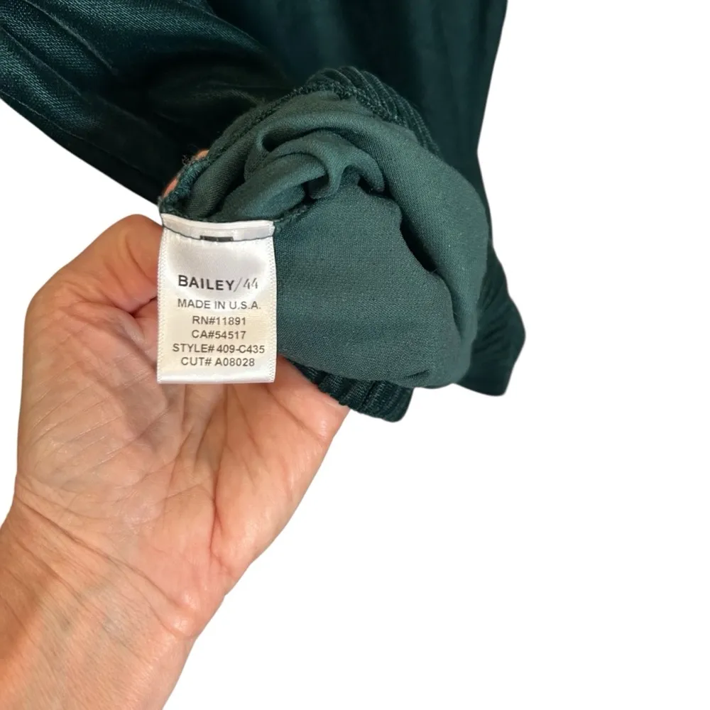 Bailey/44 Children Of The Lilith Off-The-Shoulder Velvet Blouse Pine Green XS - Image 9