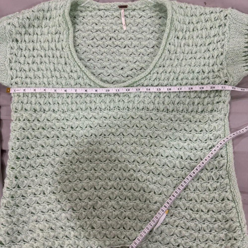 Free people Knit Oversized Sweater Green‎ Small - Image 4